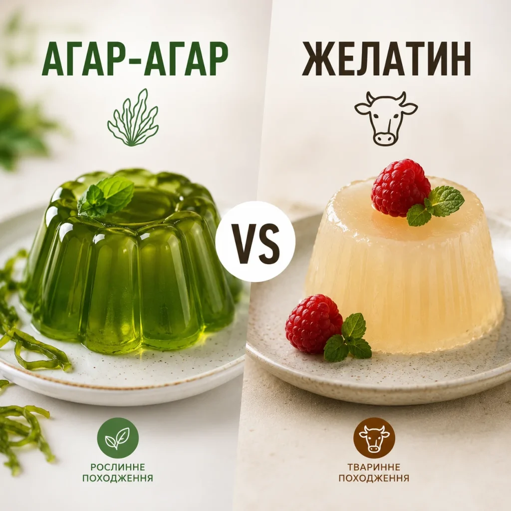 Агар-агар проти желатину